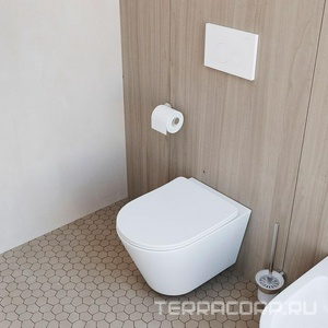 Клавиша двойного смыва для инстал., д/унитаза, (пластик цв.белый глянец),  ZZ Aqueduto Circulo CIR0210