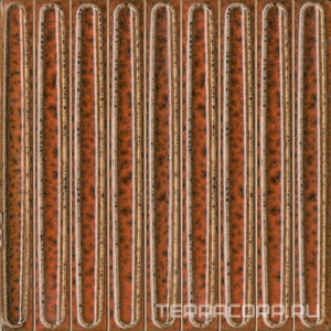 Керамическая плитка Kerama Marazzi Далия Декор чипсет  оранжевый глянцевый 20x20x0,95 Оранжевый 