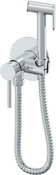 Смеситель совмещённый с гигиеническим душем, готовый комплект: лейка, шланг 120см, скрытая часть, (цв.хром), Y-LINE ZZ