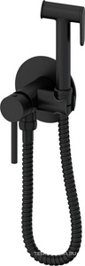 Смеситель совмещённый с гигиеническим душем, готовый комплект: лейка, шланг, скрытая часть, (цв.черный матовый),  ZZ Oliveeka Y-LINE OL-829902-MB