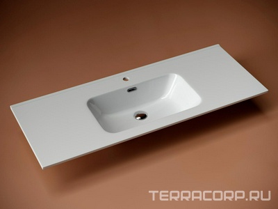 Раковина мебельная/накладная 1210*465 мм, цв. белый ZZ Ceramica Nova Element CN7006