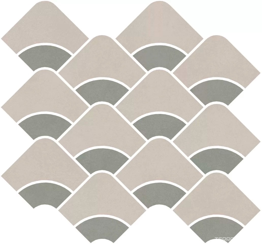Керамическая плитка Kerama Marazzi Таделакт Декор наборный бежевый светлый, зелёный светлый матовый обрезной 30x28x0,9 Комбинированный, фото 6