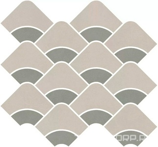 Керамическая плитка Kerama Marazzi Таделакт Декор  наборный бежевый светлый, зелёный светлый матовый обрезной   30x28x0,9 Комбинированный 