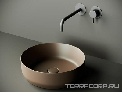 Раковина-чаша круглая 390х390х120 мм, темно-коричневый матовый ZZ Ceramica Nova Element CN6022MDB