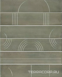 Панно Мажорель зелёный глянцевый (из 6 частей 6х28,5) 36x28,5x1