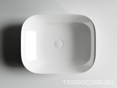 Раковина-чаша накладная прямоугольная  50х40х14 мм, цвет белый ZZ Ceramica Nova Element CN6008