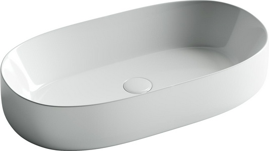 Раковина-чаша накладная овальная  665х35х14 мм, цвет белый ZZ Ceramica Nova Element CN5022