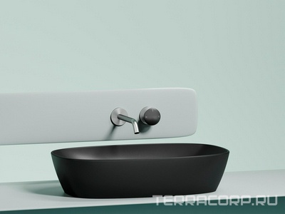 Раковина  600х380х138 мм, накладная, цв. черный матовый ZZ Ceramica Nova Element CN6049MB