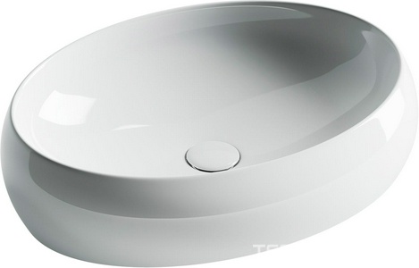 Раковина накладная, овальная 560x390x150мм, цвет белый ZZ Ceramica Nova Element CN5033