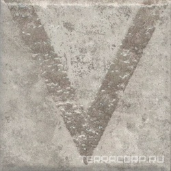 Декор Спартель 1 серый матовый 9,8x9,8x0,7