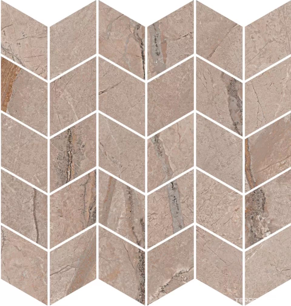 Керамическая плитка Kerama Marazzi Ифран Декор мозаичный бежевый светлый глянцевый обрезной 30x31,2x0,9 Бежевый, фото 7
