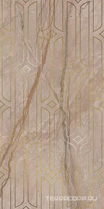 Керамическая плитка Kerama Marazzi Ифран Декор  бежевый светлый глянцевый обрезной 60x119,5x0,9 Бежевый 