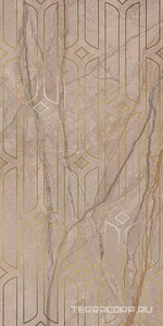 Керамическая плитка Kerama Marazzi Ифран Декор  бежевый светлый глянцевый обрезной 60x119,5x0,9 Бежевый 