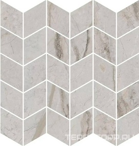 Керамическая плитка Kerama Marazzi Ифран Декор  мозаичный серый светлый глянцевый обрезной 30x31,2x0,9 Серый 