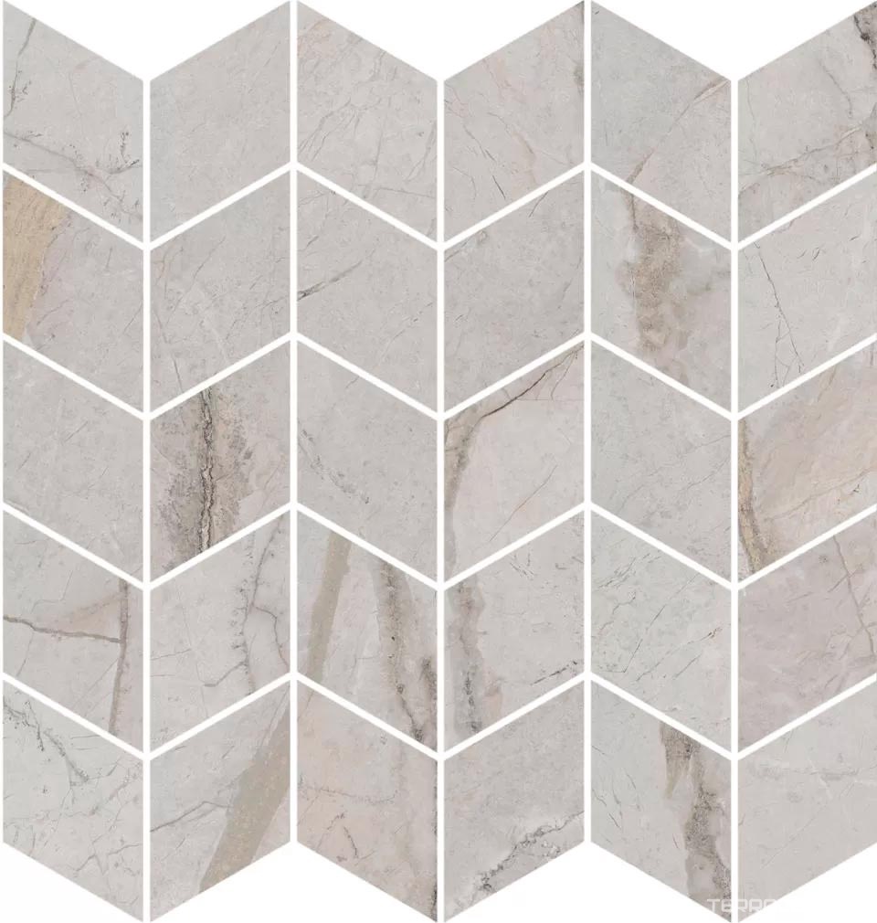 Керамическая плитка Kerama Marazzi Ифран Декор мозаичный серый светлый глянцевый обрезной 30x31,2x0,9 Серый, фото 7