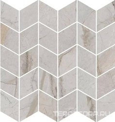 Декор Ифран мозаичный серый светлый глянцевый обрезной 30x31,2x0,9