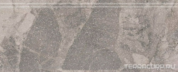 Бордюр Рабат Стоун серый матовый обрезной 30x12x1,3