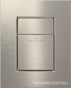 Кнопка двойного смыва, пневм., для инсталляции д/унитаза, (цв.браш.никель), Wonzon & Woghand ZZ Wonzon & Woghand Универсал WW-IB256-BN