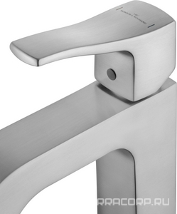 Смеситель для раковины, без д/к, (цв.браш.никель),  ZZ Wonzon & Woghand FLEX WW-88018072-BN