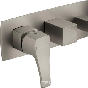 Смеситель для ванны, встраиваемый в стену, лейка, шланг, внутренняя часть в компл., (цв.браш.никель),  ZZ Wonzon & Woghand FLEX WW-88889072-BN