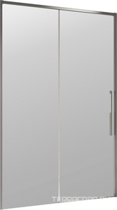 Дверь для душа, в нишу 1200хh2000мм, раздвижн., 1 дверь, 1 неподв.секц, правая/левая, (стек.прозр. 8мм Easy Clean, фурн.цв.вороненая сталь),  ZZ Vincea Ultima VDS-7UL120CLGM
