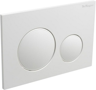 Кнопка двойного смыва для инсталляции подв. унитаза, только для инстал. арт.BB-101-M, BB-109-M-C, BB-101-M-BR, BB-101-M-BC,(цв.белый глян)BelBagno ZZ BelBagno Универсал BB-17C-BL