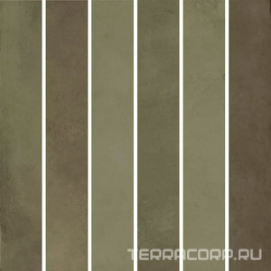 Керамическая плитка Kerama Marazzi Фес Декор  мозаичный зелёный глянцевый 15x15x0,77 Зеленый 