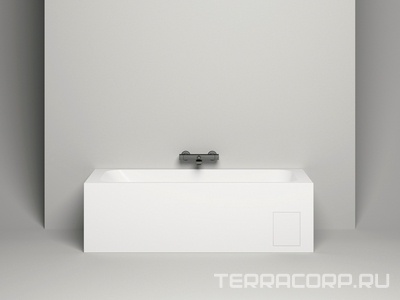 Ванна 1700х800хh600мм, литой камень S-Sense, матовый цв.белый, регулируемые ножки, без стандартного слива-перелива,  ZZ Salini Orlanda 102016M