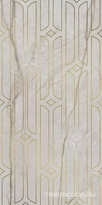 Керамическая плитка Kerama Marazzi Ифран Декор  серый светлый глянцевый обрезной 60x119,5x0,9 Серый 