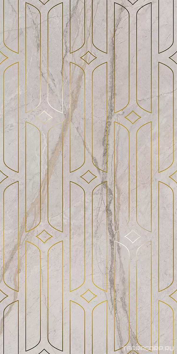 Керамическая плитка Kerama Marazzi Ифран Декор серый светлый глянцевый обрезной 60x119,5x0,9 Серый, фото 7