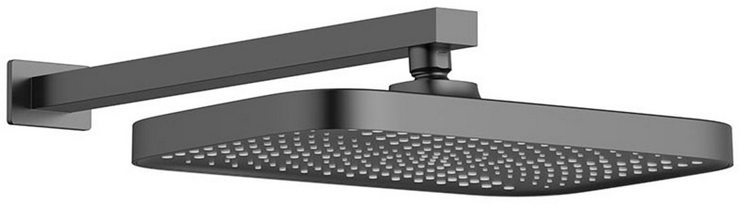Душевой к-т: смеситель встр.в стену, верхний душ 315х210мм, излив, ручн.душ, шланг, кронштейн совмещ.со шланг.подсоед.,, (цв.воронен.сталь), Vincea ZZ Vincea Универсал VSFW-4311GM