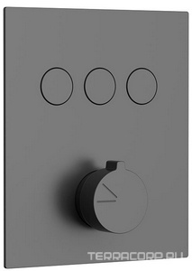 Душевой к-т: смеситель встр.в стену, верхний душ 315х210мм, излив, ручн.душ, шланг, кронштейн совмещ.со шланг.подсоед.,, (цв.воронен.сталь), Vincea ZZ Vincea Универсал VSFW-4311GM