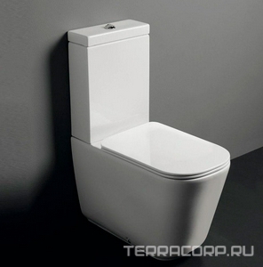 Бачок для унитаза моноблока, БЕЗ механизма смыва, (цв.белый),  ZZ Kerasan Tribeca 378101