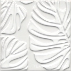 Декор Агдаль 2 белый матовый структура 15x15x0,9