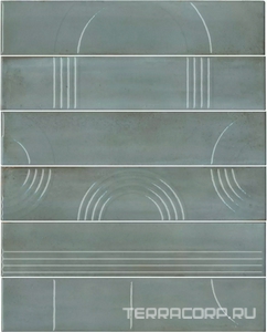 Керамическая плитка Kerama Marazzi Мажорель Панно  голубой глянцевый (из 6 частей 6х28,5) 36x28,5x1 Голубой 