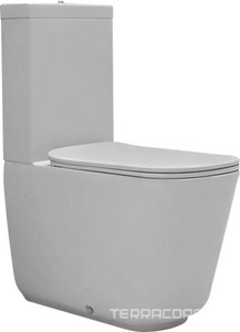 Чаша напольного унитаза моноблок, 69х35см, БЕЗ бачка и сиденья, крепёж арт.WB5N в компл., (цв.белый),  ZZ Kerasan Tribeca 511701