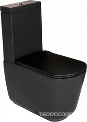 Чаша напольного унитаза моноблок, 69х35см, БЕЗ бачка и сиденья, крепёж арт.WB5N в компл., (цв.черный матовый), Tribeca ZZ