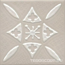 Декор Бахия 2 серый светлый глянцевый 9,8x9,8x0,7