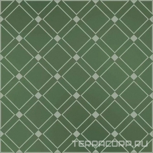 Керамическая плитка Kerama Marazzi Бахия Декор  1 зелёный глянцевый 9,8x9,8x0,7 Зеленый 