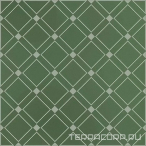 Керамическая плитка Kerama Marazzi Бахия Декор  1 зелёный глянцевый 9,8x9,8x0,7 Зеленый 