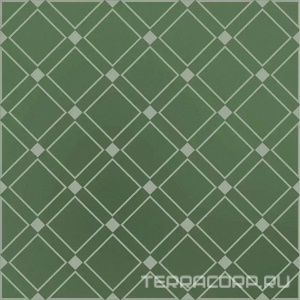 Керамическая плитка Kerama Marazzi Бахия Декор  1 зелёный глянцевый 9,8x9,8x0,7 Зеленый 