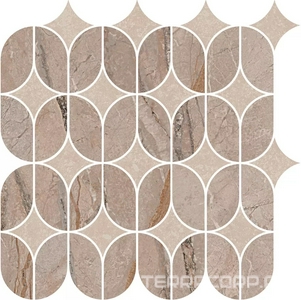 Керамическая плитка Kerama Marazzi Ифран Декор  наборный бежевый светлый глянцевый обрезной 30x32,5x0,9 Бежевый 