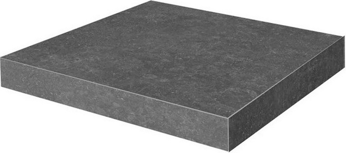 Ступени Kerama Marazzi Касабланка Ступень угловая клееная  HP антрацит матовый обрезной 33x33x0,9 Антрацит 
