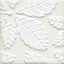 Декор Агдаль 1 белый матовый структура 15x15x0,9