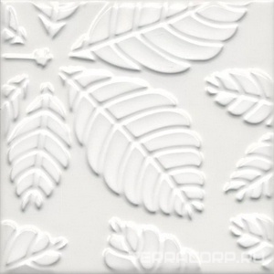 Керамическая плитка Kerama Marazzi Агдаль Декор  1 белый матовый структура 15x15x0,9 Белый 