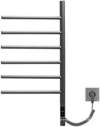 Полотенцесушитель 43х80см, электрический, 65W, таймер, без модуля скрыт. подключения, (цв.графит), Vincea ZZ