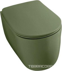 Унитаз подвесной 55х35см, безободковый, смыв Tornado, БЕЗ сиденья, крепёж арт.WB9N в компл., (цв.Verde MATT), Nolita ZZ