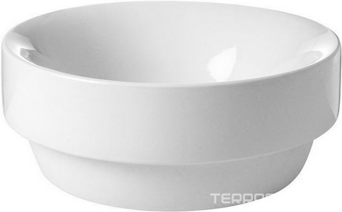 Раковина накладная (полувстраиваемая), на столешницу, круглая, 350х350хh100(210)мм, без отв.д/смесит., без перелива,  ZZ Kerasan Ciotola 355801