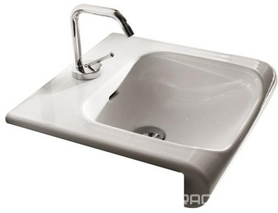 Раковина 60х40*35,5 см, с 1 отв.д/смес. (для столешниц), Inka ZZ Kerasan INKA 341101