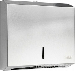 Диспенсер BRIMIX для бумажного полотенца на две пачки  с ключом , под Z сложение, нержав, хром матовый, ZZ